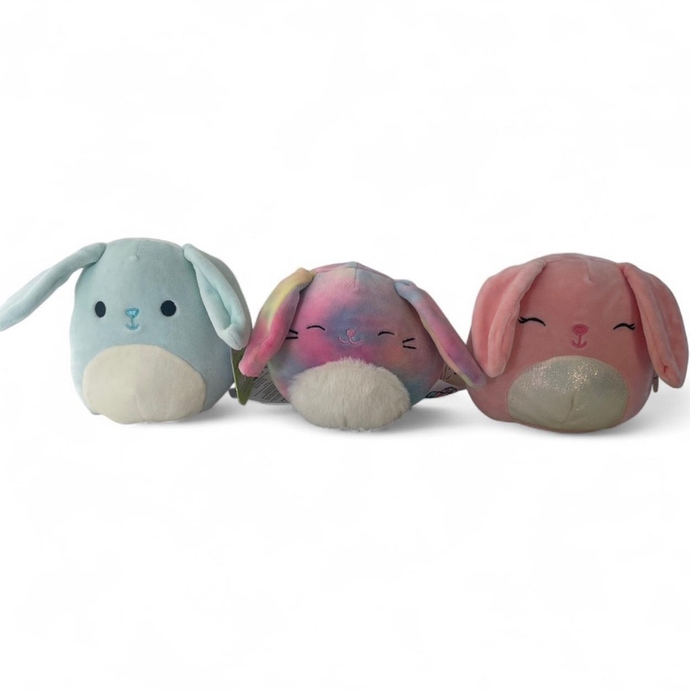 Plush‎ Bunny Trio - Blue, Multicolor, Pink